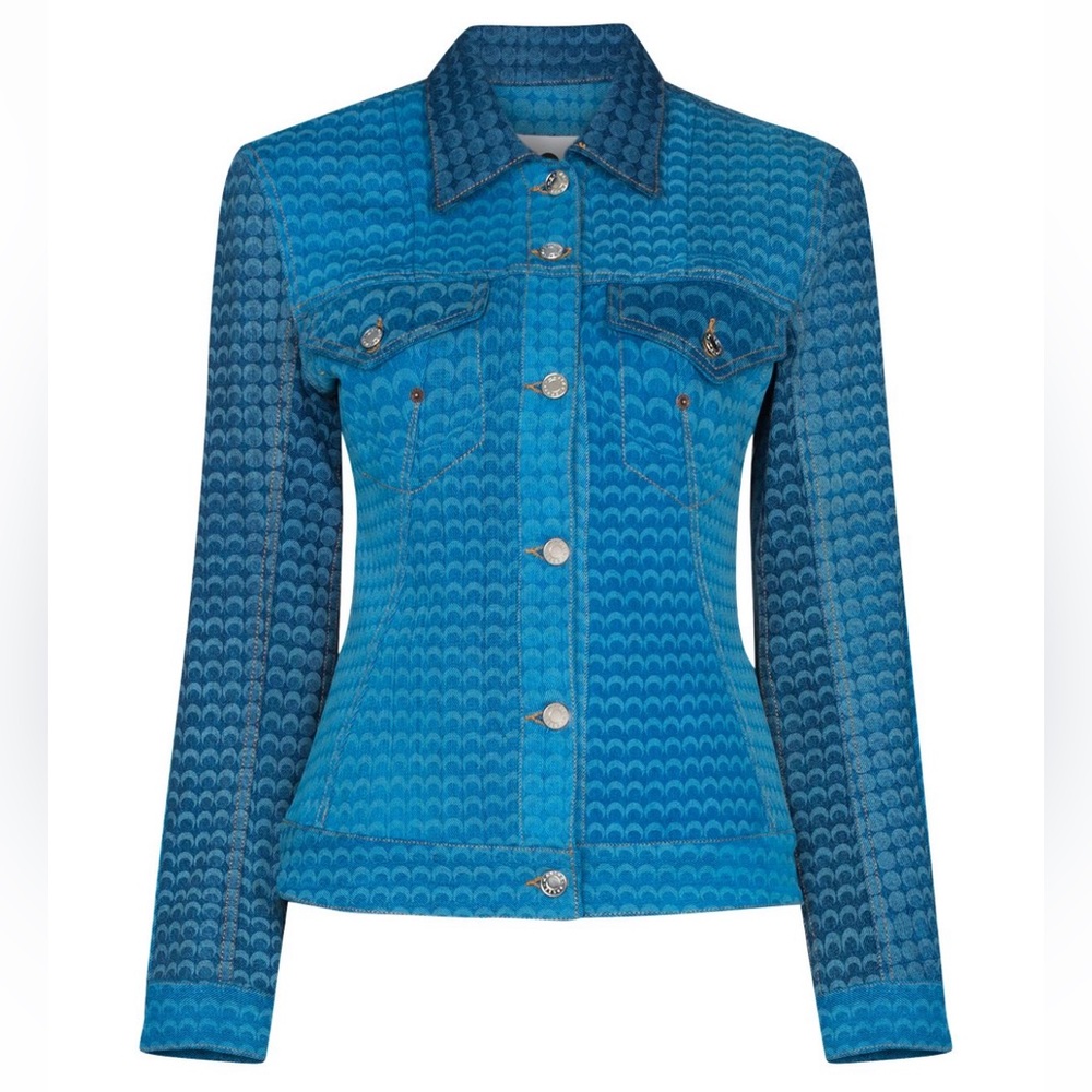Marine Serre Moon Fish Regenerated Jacket in Blue